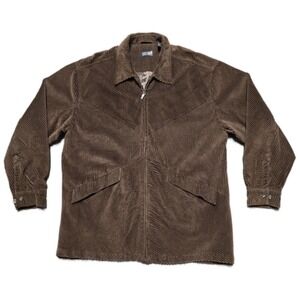 Vintage GOCHU Block Ribbed Corduroy Jacket Korean Designer‎ Full Zip Mens 2XL